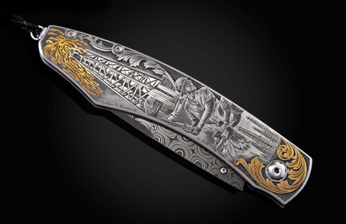 Spearpoint 'Black Gold II' Pocket Knife