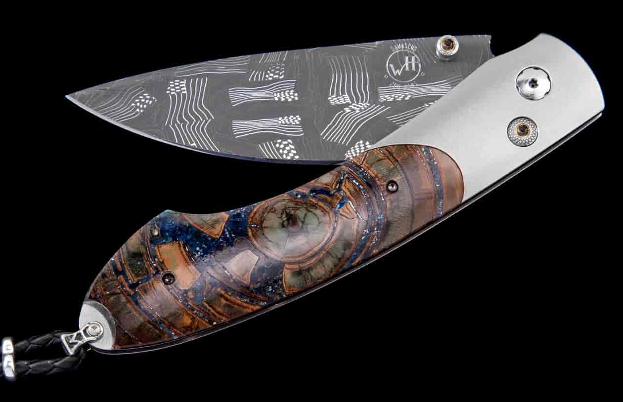 Woolly Mammoth Tusk and Damascus Steel Folding Pocket Knife (VERY COOL!)
