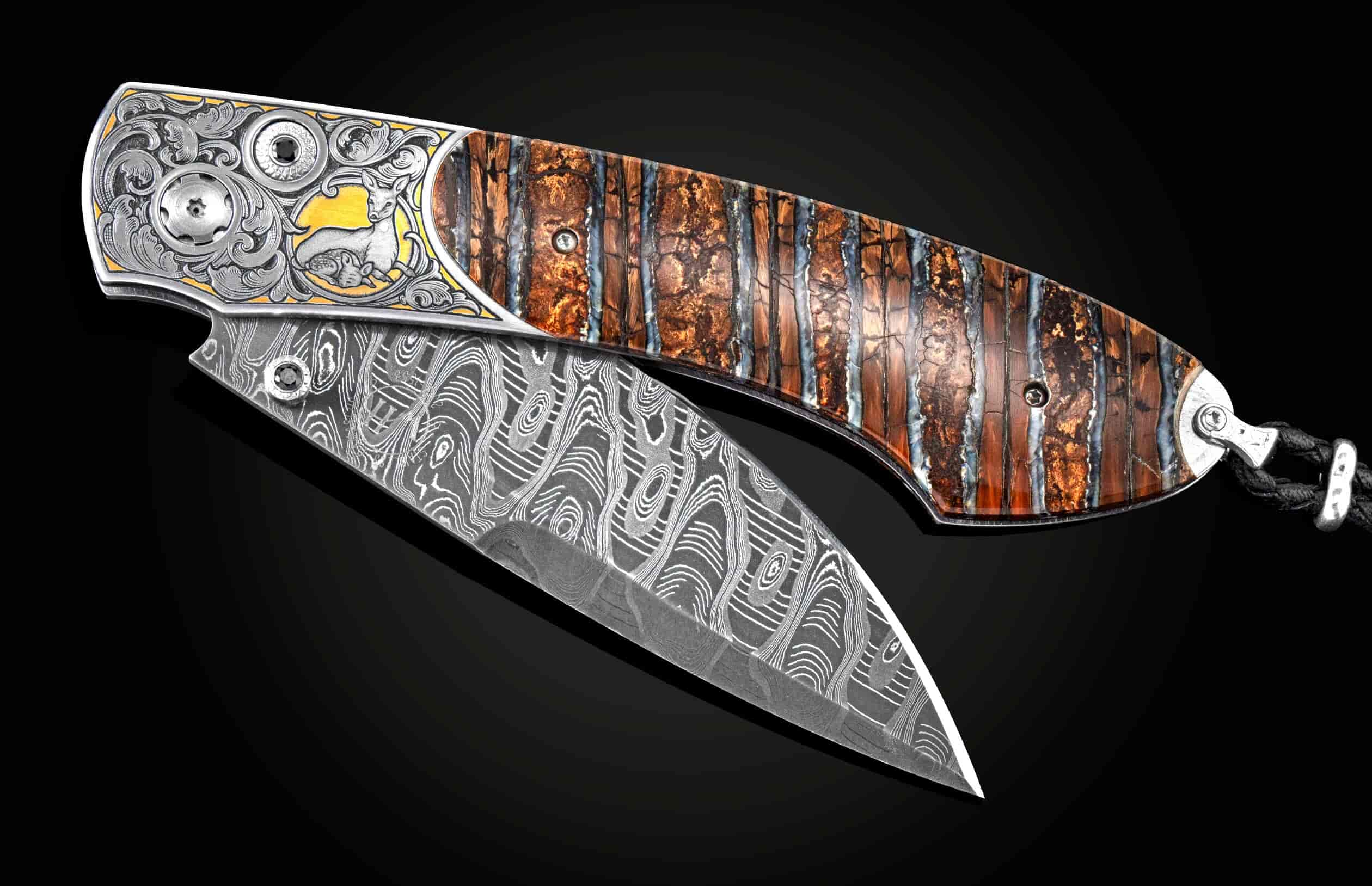 Damascus Blade Folding Knife