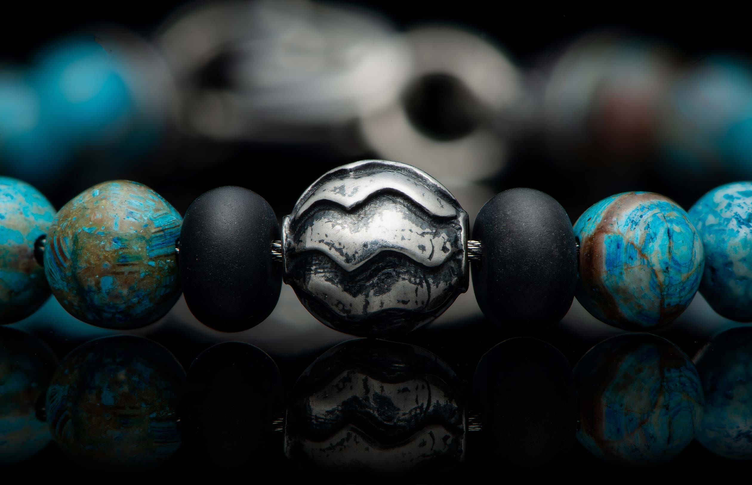 Blue store agate bracelet