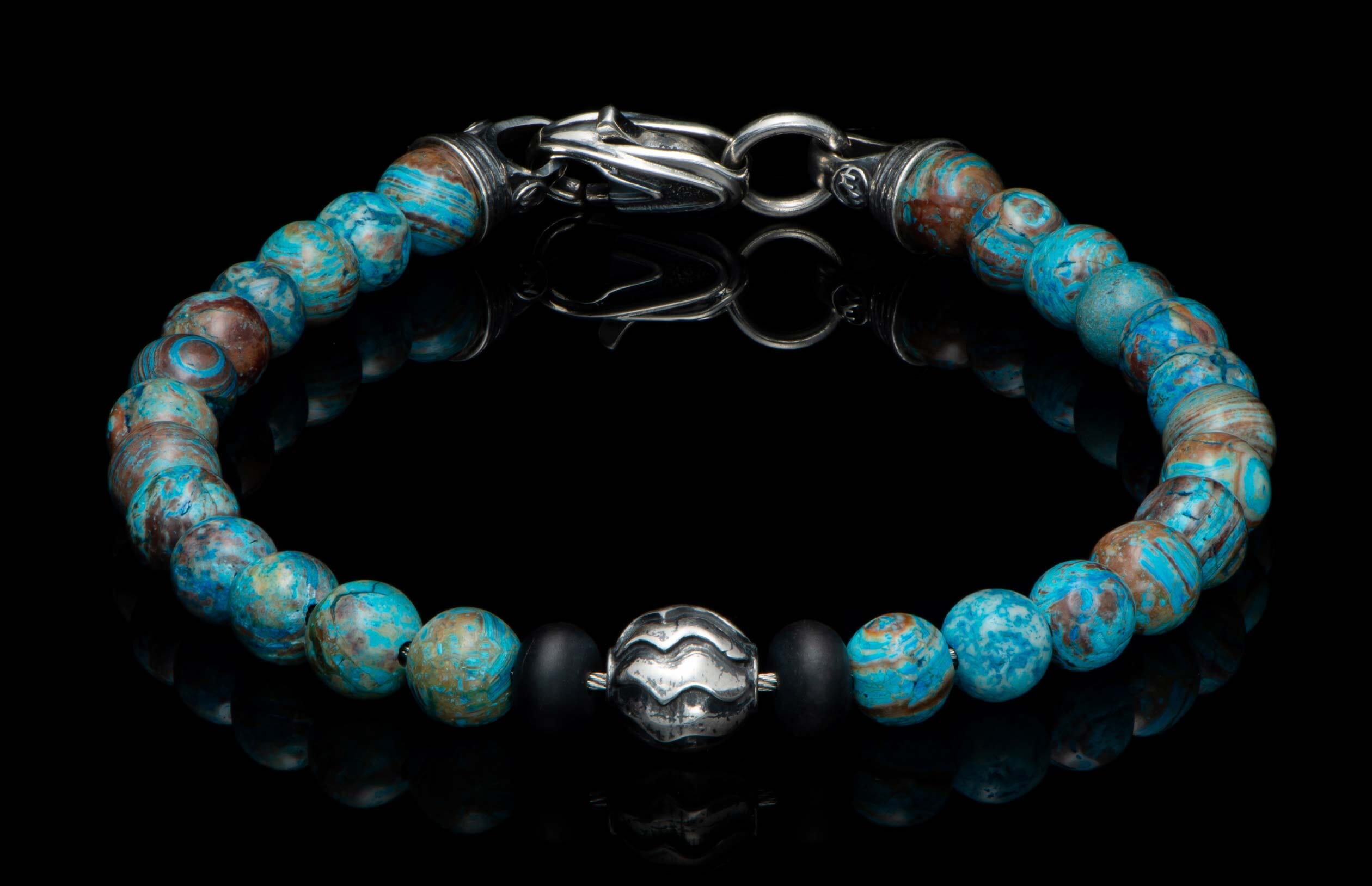 Mens agate bracelet discount