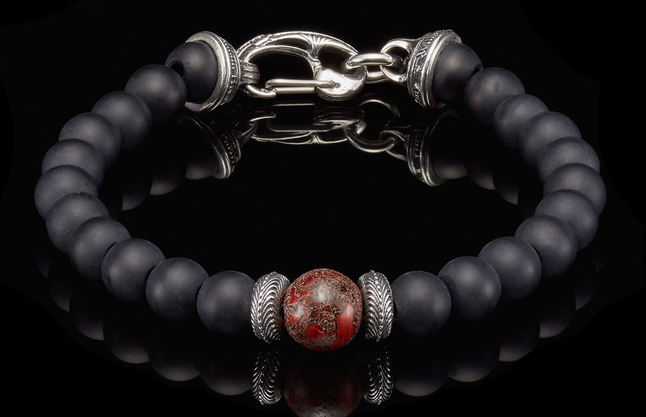 hiro　Pebble Bracelet Gentis (BB6 DB RB) Men's Bracelet from William Henry
