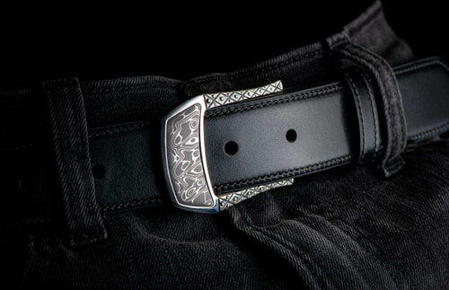 Mens Stainless Belt Buckles Western Buckle For Handmade Leather Belt 1 1/2  38mm