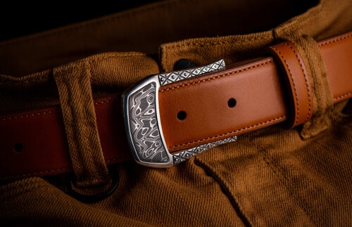 Buckle 3 - Damascus | Sterling Silver | William Henry