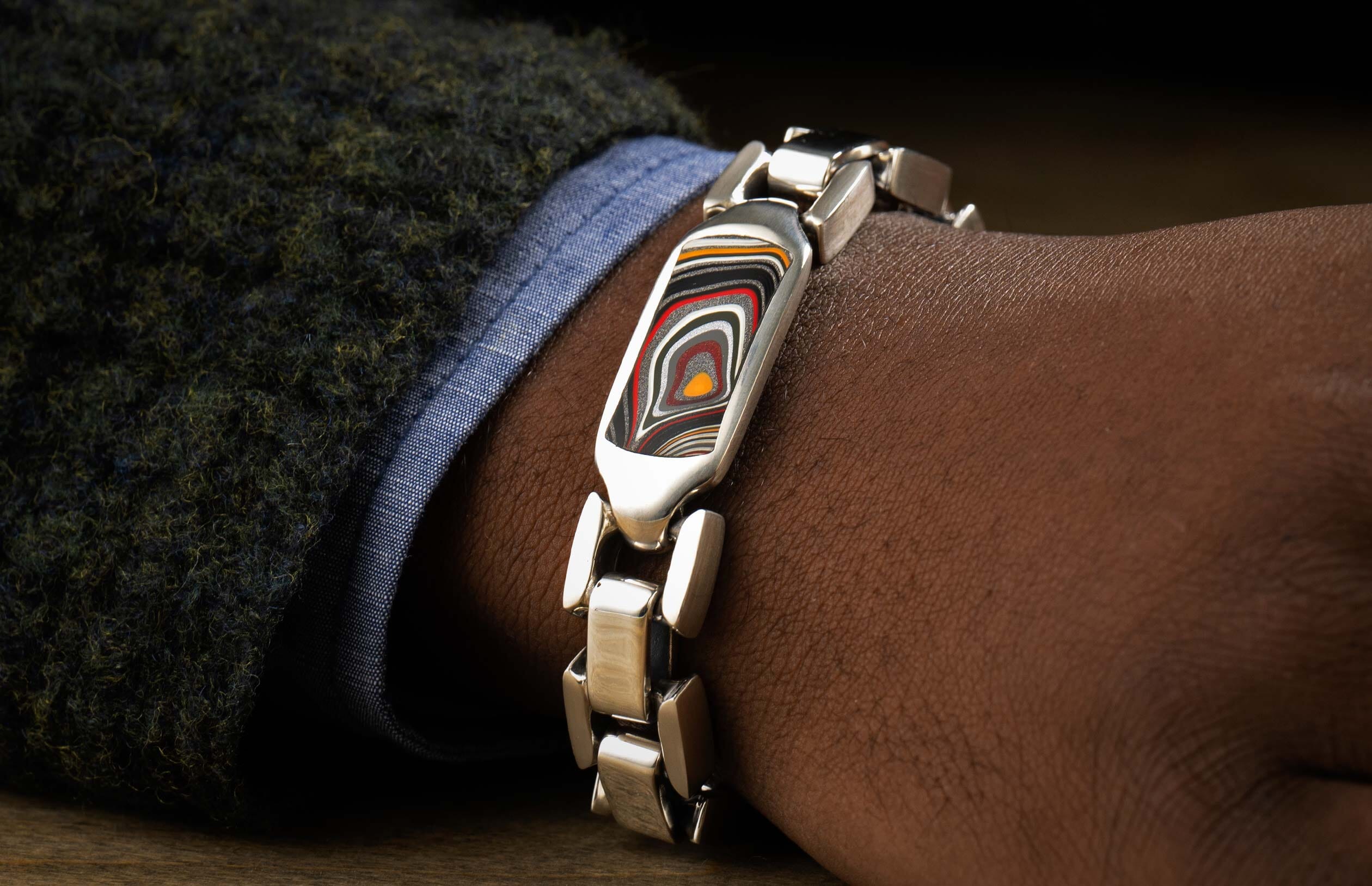 Fordite deals Kenwoodite wrist bracelet