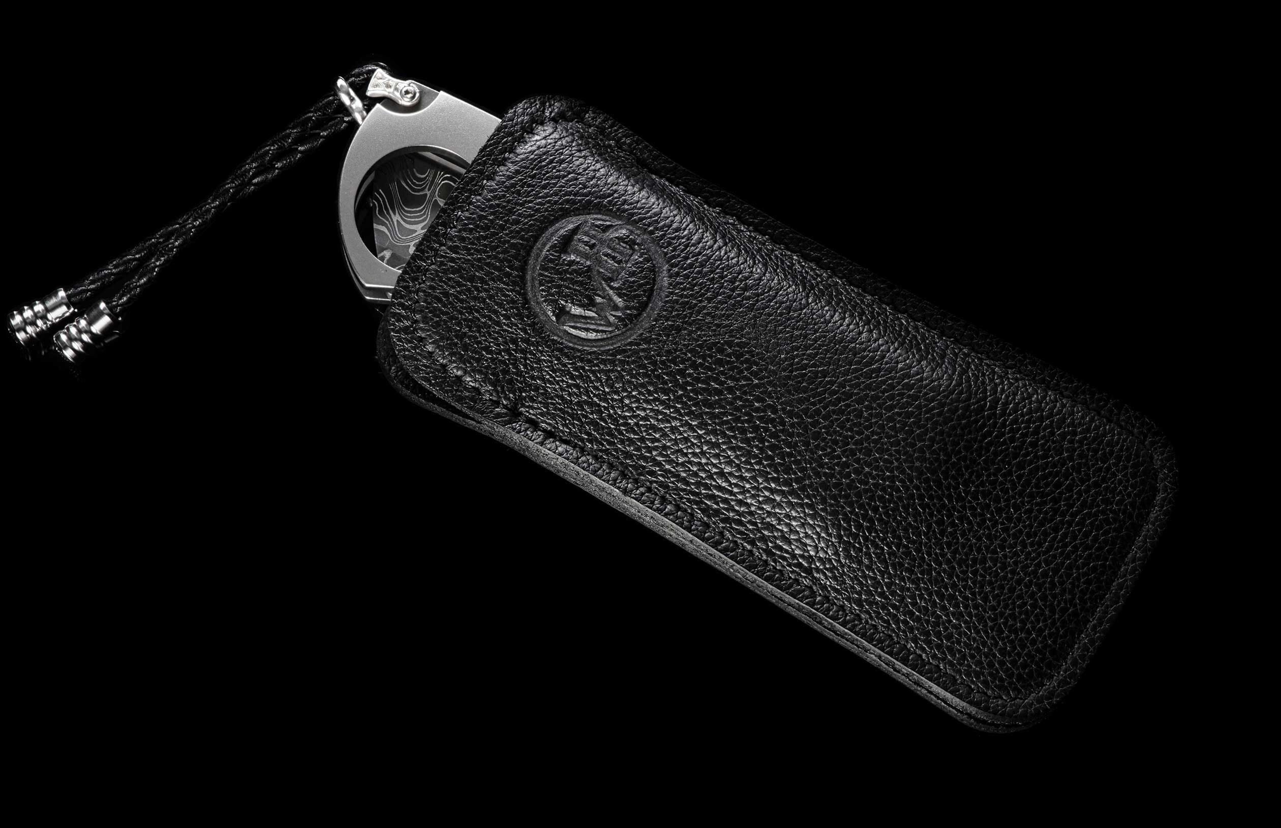 Kingman CG1 Turquoise Damascus Cigar Cutter | William Henry