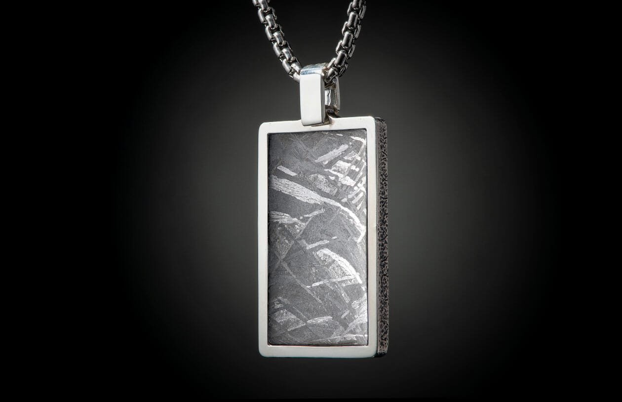 Meteorite necklace outlet mens