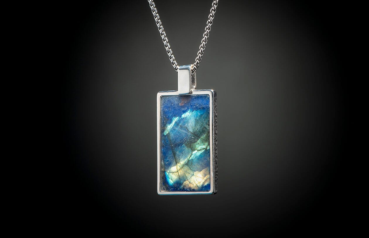 Labradorite necklace store mens