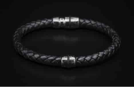 William henry braided leather bracelet