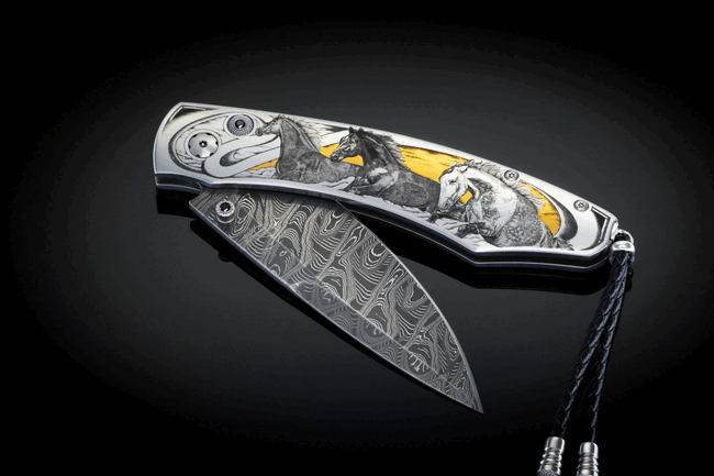 Hand Forged Damascus Steel Chef's Knife Set of 5 Kitchen Gif
